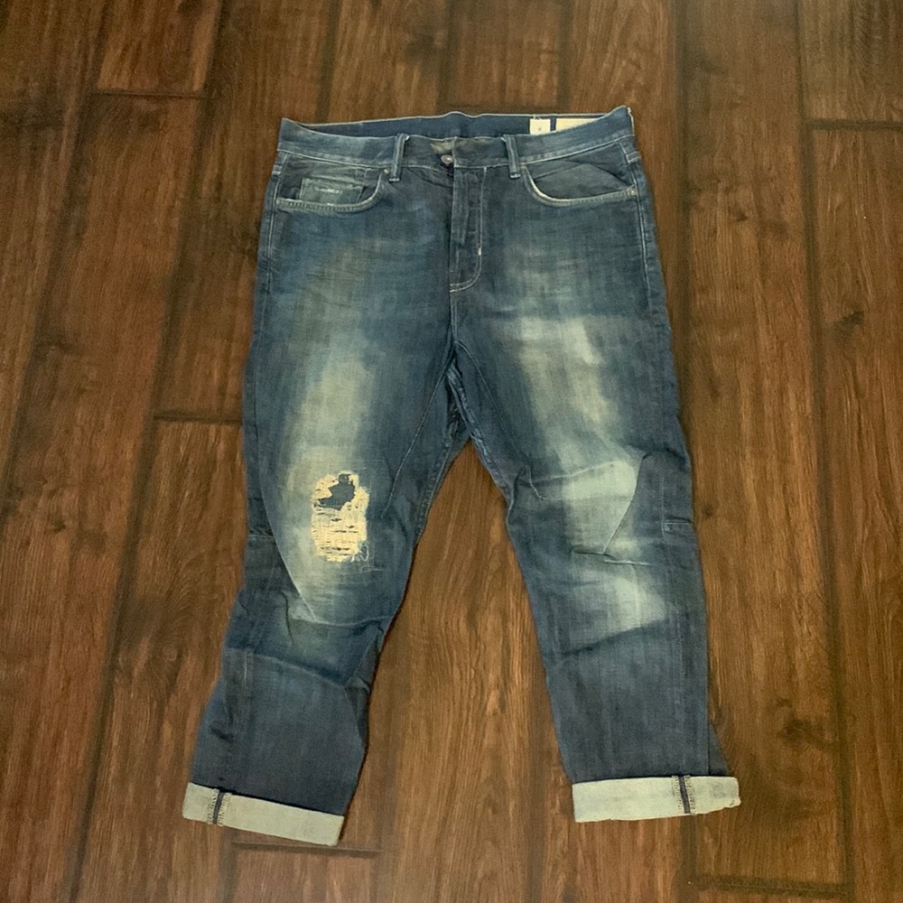All saints slouch crop jeans 30